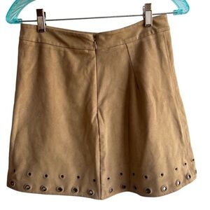 Express suede tan hippie western skirt size 4